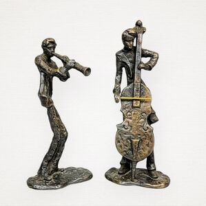 Bronze Musician Sculpture Set